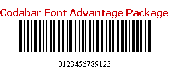 Screenshot of Codabar Font Advantage Package