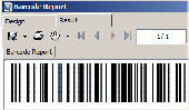Screenshot of Code 128 Barcode for i-net Clear Reports