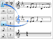 Screenshot of Crescendo Music Notation Editor