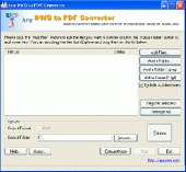 Screenshot of DWG to PDF Converter - 2010.6