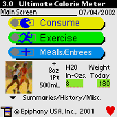 Diet with UltimateCalorieMeter program Screenshot