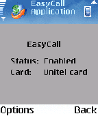 Screenshot of EasyCall for Symbian S60