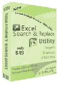 Screenshot of Excel Search and Replace Utility