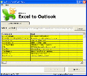 Screenshot of Excel to PST