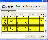 Excel to vCard Screenshot