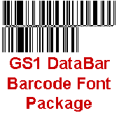 Screenshot of GS1 DataBar Barcode Font Package