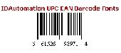 Screenshot of IDAutomation UPC/EAN Barcode Fonts