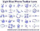 Screenshot of Light Blue iPhone Toolbar Icons
