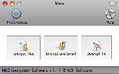 Screenshot of MEO File Encryption for Mac
