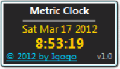 Screenshot of Metric Clock