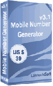 Mobile Number Generator Screenshot