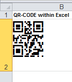 Screenshot of QR Code | Data Matrix 2D Font for Excel