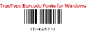 Screenshot of TrueType 1D Barcode Font Package