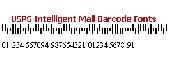 Screenshot of USPS Intelligent Mail IMb Barcode Fonts
