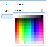 Screenshot of Webix Colorpicker