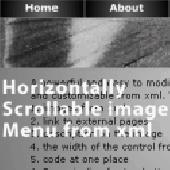 XML Horizontal Image Menu Screenshot