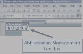 Screenshot of Abbreviation Management (Winword Plugin)