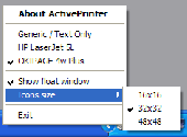 Screenshot of active Printer