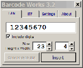 Screenshot of Barcodeworks