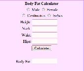 Body Fat Calculator Screenshot