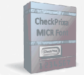 Screenshot of CheckPrixa MICR E13B Font