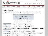 Screenshot of ClearMyMail Guarantedd Anti Spam Filter