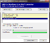 Convert DBX to Windows Live Screenshot