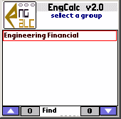 Screenshot of EngCalc(Financial)- Palm Calculator