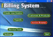 Screenshot of FBilling System software