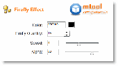 Screenshot of Flash Firefly Effect Component