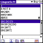 Screenshot of LingvoSoft Dictionary English <-> German for
