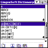 Screenshot of LingvoSoft Dictionary English <-> Italian fo