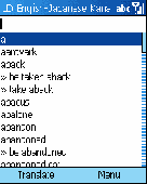 Screenshot of LingvoSoft Dictionary English <-> Japanese K