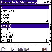 Screenshot of LingvoSoft Dictionary English <-> Portuguese