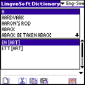 Screenshot of LingvoSoft Dictionary English <-> Swedish fo