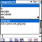 Screenshot of LingvoSoft Dictionary German <-> Czech for P