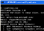 mini PDF to Image Converter Command Line Screenshot