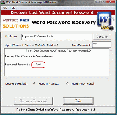 Screenshot of MS Word Password Recovery