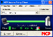 Screenshot of NCP Secure Entry VPN/PKI Client Win32