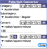Palm Unit Converter Screenshot