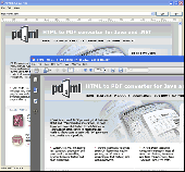 Screenshot of PD4ML. HTML to PDF converter for Java