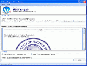 Screenshot of Recover Docx after Virus Attack