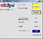 Screenshot of Six Sigma Metric Calculator